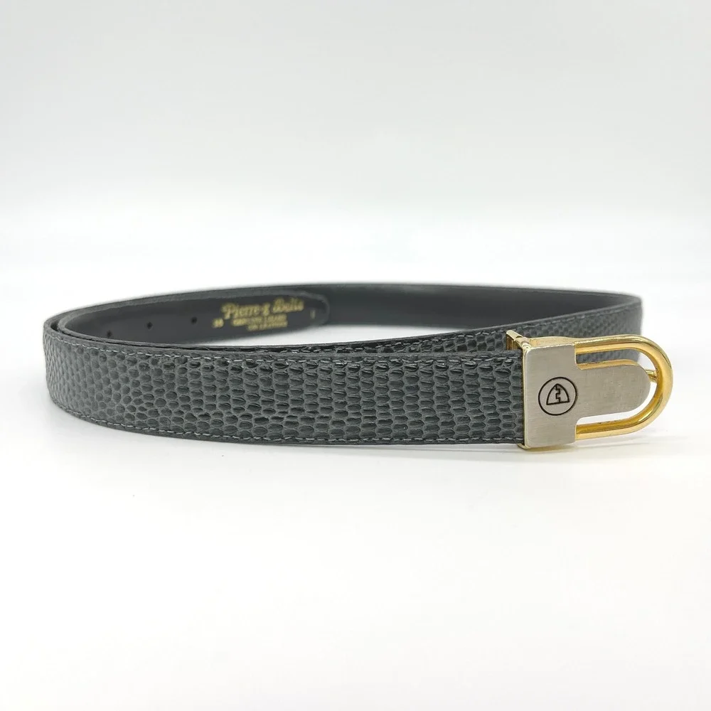 Vintage Pierre-g Lizard Skin Belt Size 36 Exotic Quiet Luxury Preppy Heritage